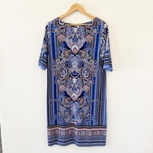 Signature Camryn paisley print  short sleeve dress  size 14